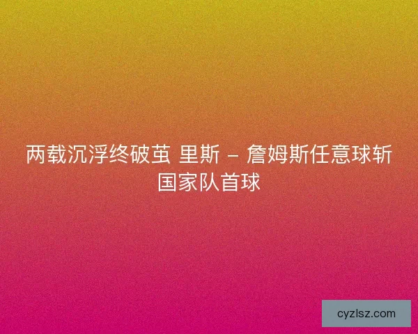 两载沉浮终破茧 里斯 - 詹姆斯任意球斩国家队首球
